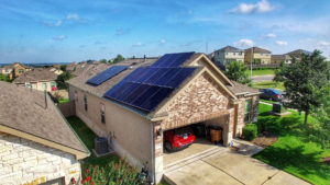 House with rooftop solar.