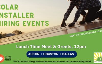 Solar Panel Installer Hiring Events