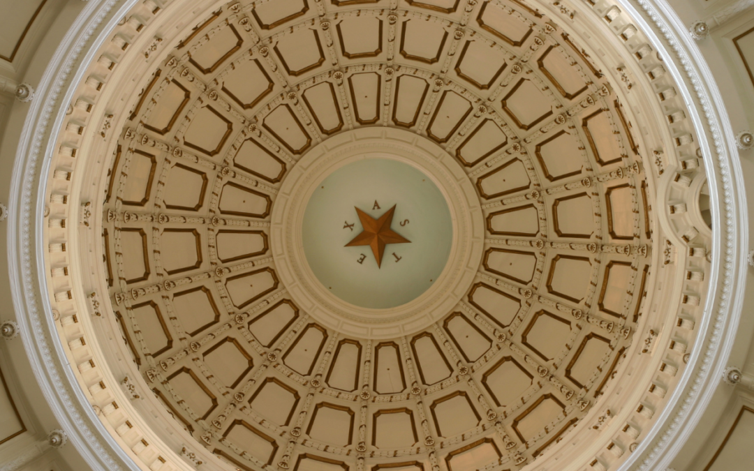 Inside of Texas capitol dome.